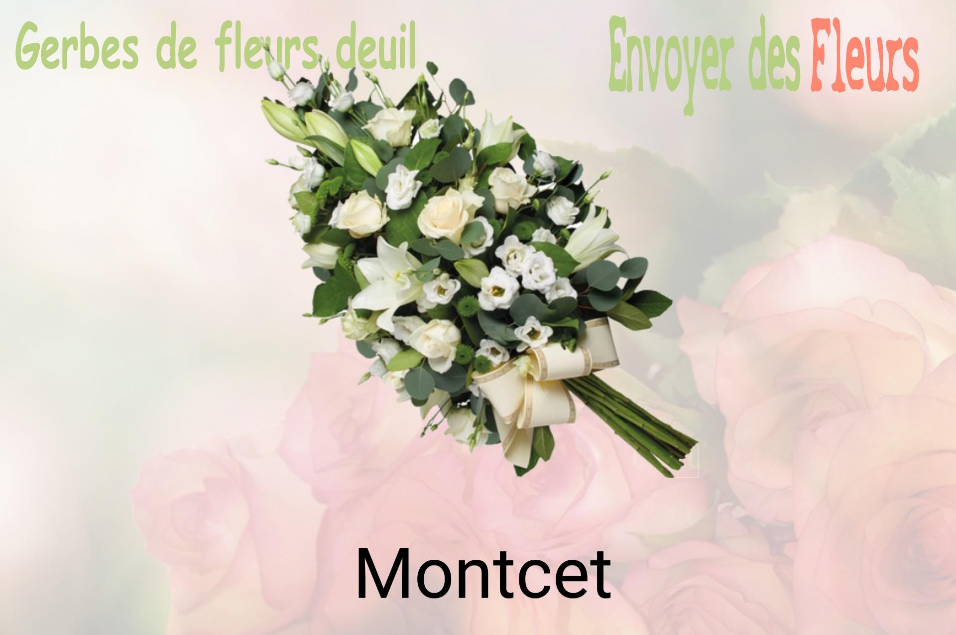 Gerbe de fleurs de deuil livrée à Montcet